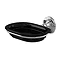 Burlington Black Soap Dish with Chrome Holder - A1-CHR-BLA Large Image