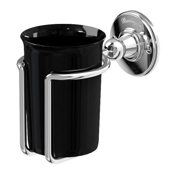 Burlington Black Tumbler Holder - A2-CHR-BLA Large Image