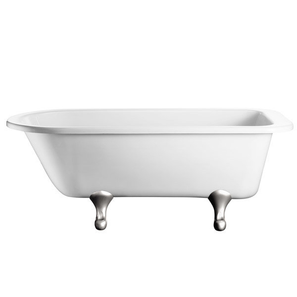 Burlington - Blenheim Single Ended 1700mm Freestanding Bath with Chrome Classical Legs Large Image