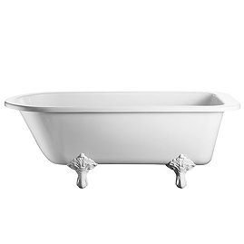 Burlington - Blenheim Single Ended 1700mm Freestanding Bath with White Traditional Legs Large Image
