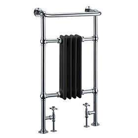 Burlington Bloomsbury Black Heated Towel Rail Radiator - R2CHRBLA Large Image