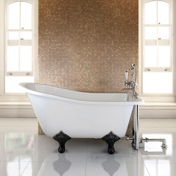 Burlington - Buckingham Slipper 1500mm Freestanding Bath with Legs Large Image