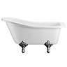 Burlington - Buckingham Slipper 1500mm Freestanding Bath with Chrome Traditional Legs Large Image