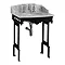 Burlington Georgian Carrera Marble Basin with Black Aluminium Wash Stand Large Image