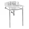 Burlington Georgian Carrara Marble Basin with Chrome Wash Stand Profile Large Image