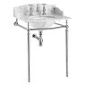 Burlington Georgian Carrara Marble Basin with Chrome Wash Stand Large Image