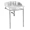 Burlington Georgian Carrara Marble Basin with Chrome Wash Stand Large Image