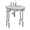 Burlington Georgian Carrera Marble Basin with Polished Aluminium Wash Stand Feature Large Image