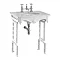 Burlington Georgian Carrera Marble Basin with White Aluminium Wash Stand Feature Large Image