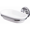 Burlington Ceramic Soap Dish with Chrome Holder - A1CHR Large Image