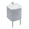 Burlington Chalfont 550mm Classic Grey Single Drawer Vanity Unit with Chrome Handle Large Image
