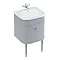 Burlington Chalfont 550mm Classic Grey Single Drawer Vanity Unit with Chrome Handle Large Image