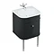 Burlington Chalfont 550mm Matt Black Single Drawer Vanity Unit with Chrome Handle Large Image