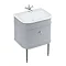 Burlington Chalfont 650mm Classic Grey Single Drawer Vanity Unit with Chrome Handle Large Image