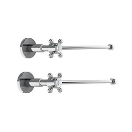 Burlington Chrome Basin Tap Shut Off Valves (Hot/Cold) - W28