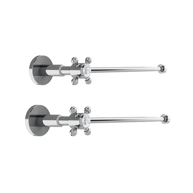 Burlington Chrome Basin Tap Shut Off Valves (Hot/Cold) - W28