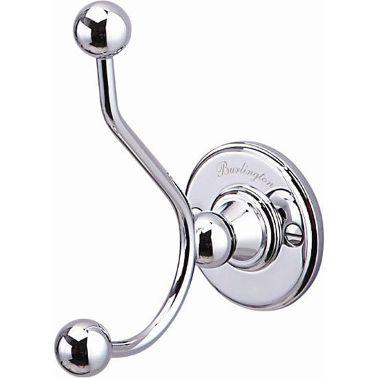 Burlington Chrome Double Robe Hook - A4CHR Large Image