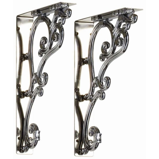 Burlington Chrome Ornate Medium Brackets - T32CHR Large Image