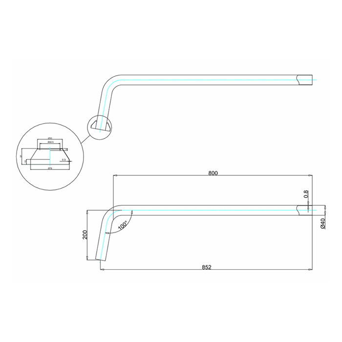 Burlington Chrome P-Trap Connection Pipe - W21