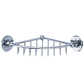 Burlington - Chrome Shallow Corner Basket - A21CHR Large Image