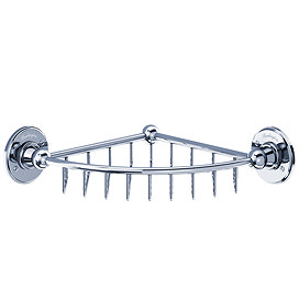 Burlington - Chrome Shallow Corner Basket - A21CHR Large Image