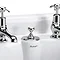 Burlington - Claremont 2TH Bridge Curved Spout Basin Mixer (230mm centers) w Invisible Overflow Feature Large Image