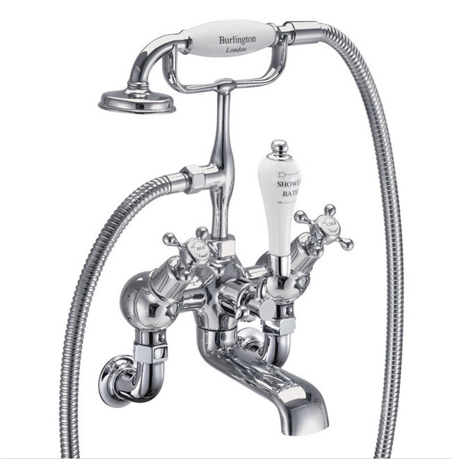 Burlington Claremont Angled Wall Mounted Bath/Shower Mixer - CL21 Large Image