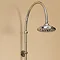 Burlington Claremont Angled Wall Mounted Bath Shower Mixer, Curved Arm w Rigid Riser & 6" Rose Profile Large Image