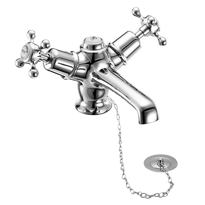 Burlington Claremont Basin Mixer Tap with Plug & Chain Waste - CL5 Profile Large Image