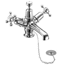Burlington Claremont Basin Mixer Tap with Plug & Chain Waste - CL5 Large Image