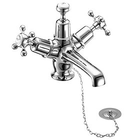 Burlington Claremont Basin Mixer Tap with Plug & Chain Waste - CL5 Large Image