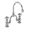 Burlington Claremont Black 2TH Bridge Curved Spout Basin Mixer (200mm centers) Large Image