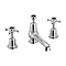 Burlington Claremont Black 3TH Thermostatic Basin Mixer with Pop-up Waste Large Image