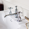 Burlington Claremont Chrome 3TH Basin Mixer with Pop Up Waste - CL12 Profile Large Image