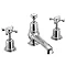 Burlington Claremont Chrome 3TH Basin Mixer with Pop Up Waste - CL12 Large Image