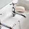 Burlington Claremont - Chrome 5" Basin Taps - CL2 Profile Large Image