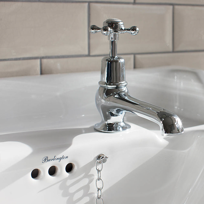 Burlington Claremont - Chrome 5" Basin Taps - CL2 Feature Large Image