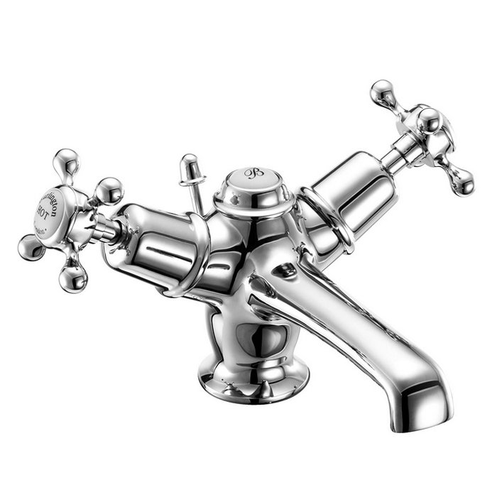 Burlington Claremont - Chrome Basin Mixer Tap with Pop Up Waste - CL4 Profile Large Image