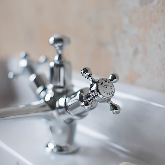 Burlington Claremont - Chrome Basin Mixer Tap with Pop Up Waste - CL4 Feature Large Image