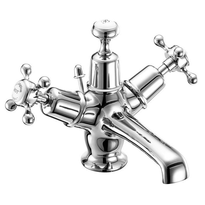 Burlington Claremont - Chrome Basin Mixer Tap with Pop Up Waste - CL4 Large Image