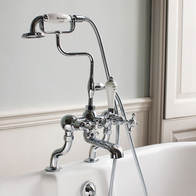 Burlington Claremont - Chrome Deck Mounted Bath/Shower Mixer - CL15 Profile Large Image