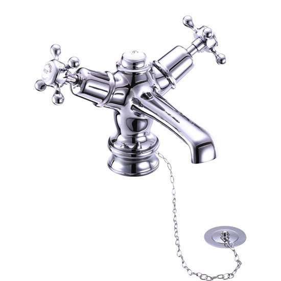 Burlington Claremont Regent - Basin Mixer with Plug and Chain - CLR5 Profile Large Image