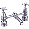 Burlington Claremont Regent - Chrome 2 Tap Hole Bridge Basin Mixer with Plug & Chain - CLR10 Profile Large Image