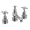 Burlington Claremont Regent - Chrome 3 Tap Hole Basin Mixer with Pop Up - CLR12 Large Image