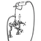 Burlington Claremont Regent - Chrome Deck Mounted Bath/Shower Mixer - CLR15 Large Image