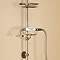 Burlington Claremont Wall Mounted Angled Bath Shower Mixer w Riser, 9" Rose & Soap Basket Profile La