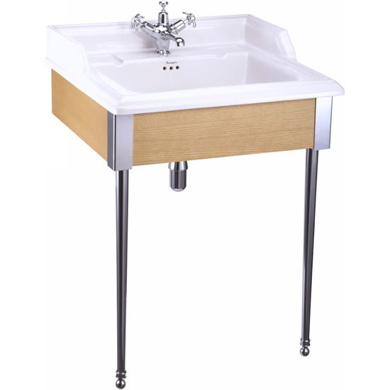 Burlington Classic 65cm Basin & Designer Wash Stand 1TH with Classic Waste - 3 x Colour Options Feature Large Image