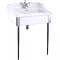 Burlington Classic 65cm Basin & Designer Wash Stand 1TH with Classic Waste - 3 x Colour Options Profile Large Image