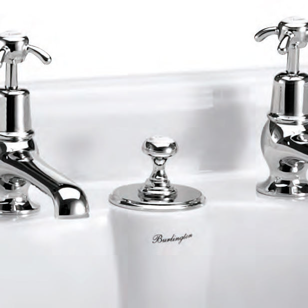 Burlington Classic Basin Invisible Overflow and Waste - W9 Profile Large Image