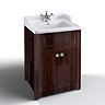 Burlington Classic 1TH Basin with Vanity Unit - Mahogany Large Image